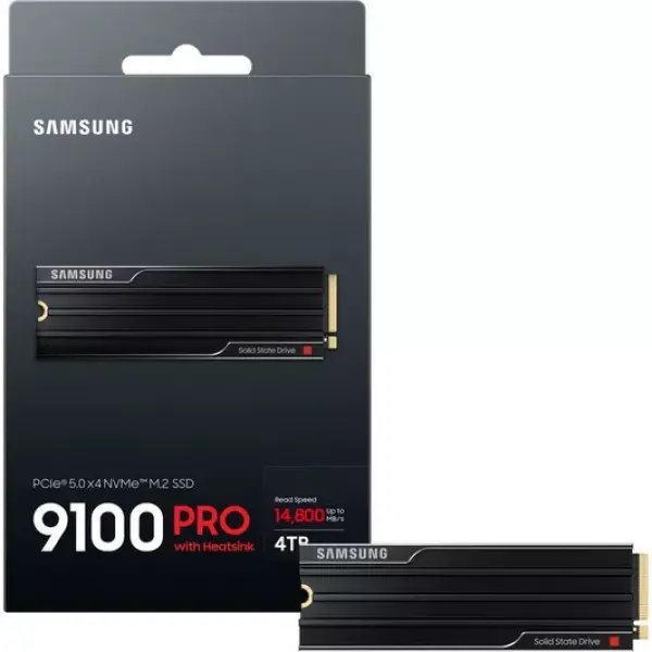Samsung 9100 PRO M.2 NVMe Internal SSD with Heatsink – 4TB