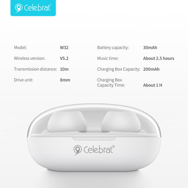 Celebrat W32 Semi-In-Ear True Wireless Earbuds